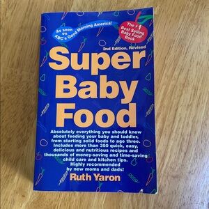 🛑 $3 in bundle Super Baby Food Paperback Book Ruth Yaron Mom Toddler Recipes